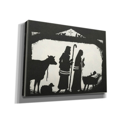 'Away In A Manger' by Tis the season Canvas Wall Art