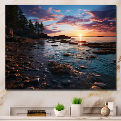 Coucher de soleil au parc national Acadia USA - art mural États-Unis
