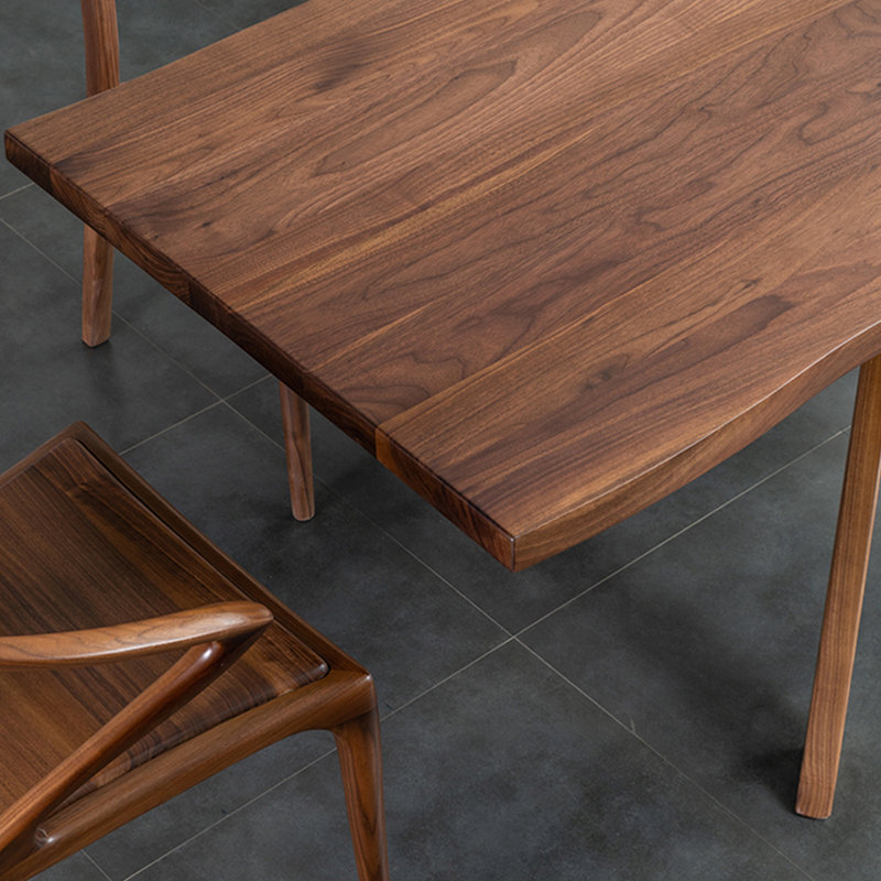 Table de salle à manger rectangulaire en bois massif de style nordique, H 29,5 po x L 62,9 po x l 31,4 po