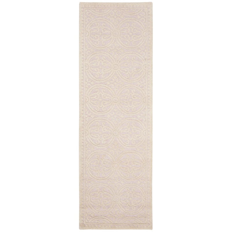 Tapis géométrique en laine touffeté à la main Ame, Tapis de couloir 2 pi 6 po x 8 pi