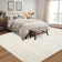 Machine Washable Rug with Rubber Backing for Living Room Modern Non-Slip Dining Room Rug Easy-Cleaning Solid Floor Carpet for Bedroom Hallway Kitchen Office Playroom