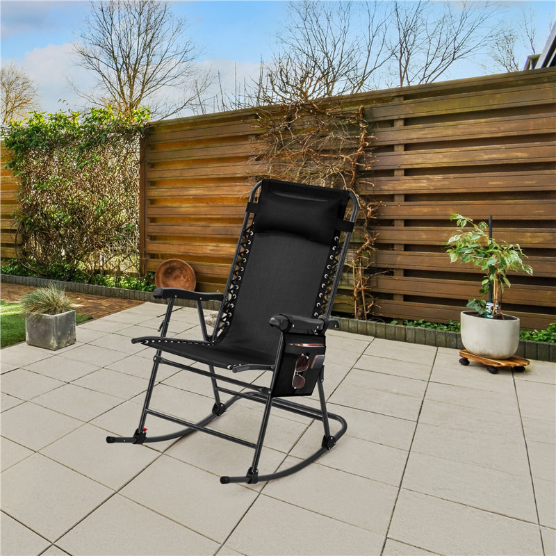 Outdoor Lounge Chair, Black