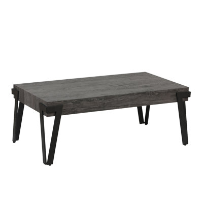 Alduina 43.4'' W Mid-Century Modern Gray Coffee Table