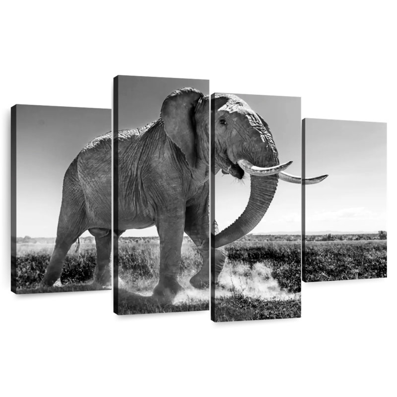 Grassland Elephant, 48" H x 75" W