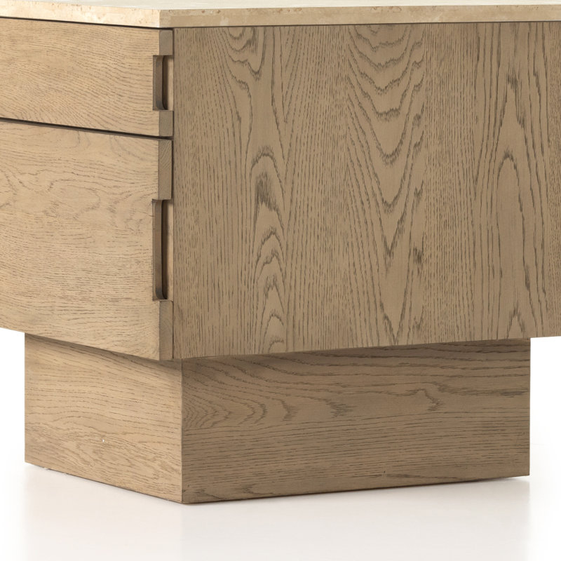 Jaylen 2 - Drawer Solid Wood Nightstand