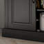 Garde-manger autoportant 71 po avec 4 portes et armoire, 71 po, noir