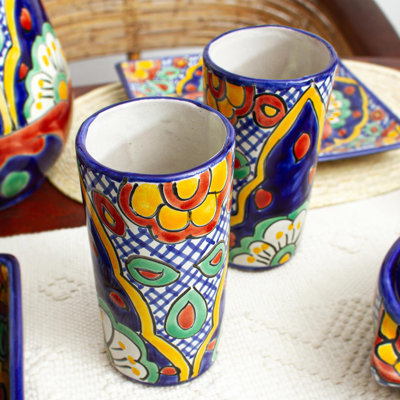 13oz. Handmade Ceramic Drinking Glass Set