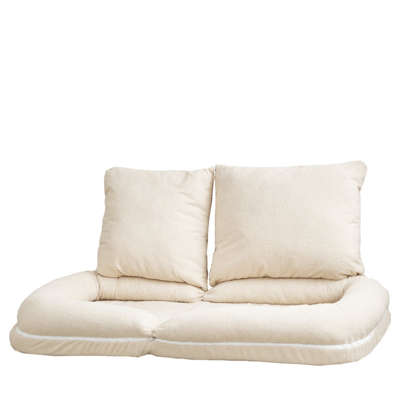 Lit réglable à 18 positions - beige, métal et coton, emballage compact, polyvalent dans différents cadres 18 cadre beige et rembourrage en coton, multifonctionnel compressé pour des utilisations multiples