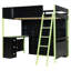 Lit mezzanine en bois avec bureau-30146382
