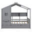 Lit double pleine grandeur avec lit gigogne et tablette de rangement-797832077