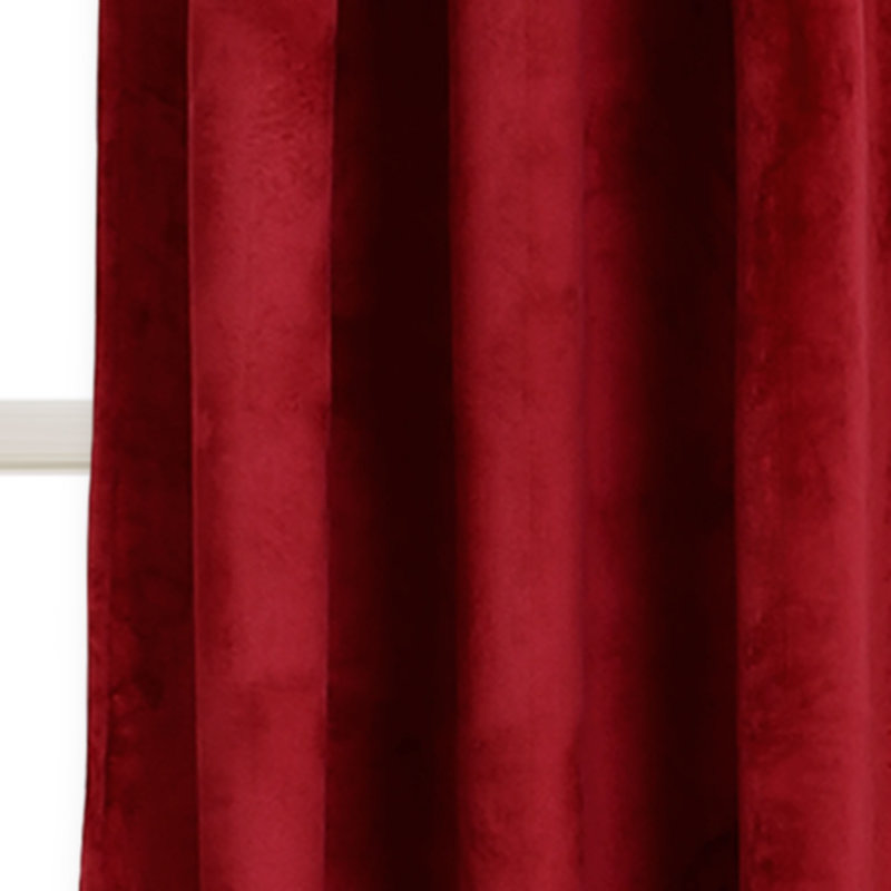 Paire de rideaux isolants Prima Velvet, l 38 po x L 84 po, rouge