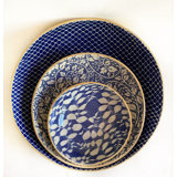 Terrafirma 3 Pieces Ceramics Cobalt Serving Bowls