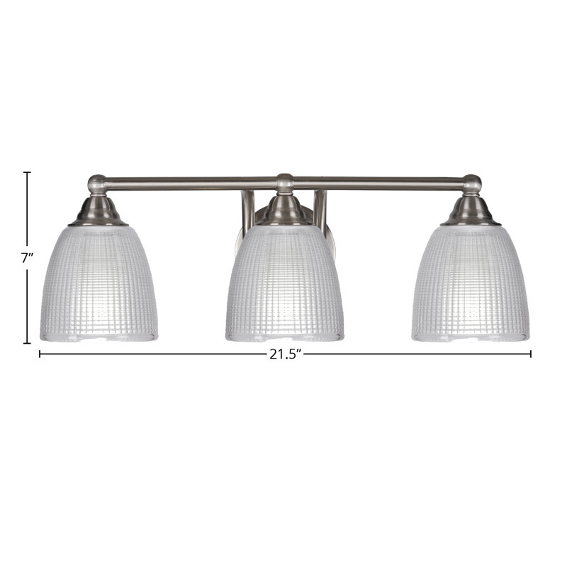 Michell 3-Light Bath Bar, Brushed Nickel