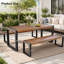 Table de salle à manger 3 pièces avec 2 bancs