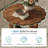 31.5" Round Solid Wood Coffee Table, Petal Shape Rattan Coffee Table with Open Display Area-1299834572