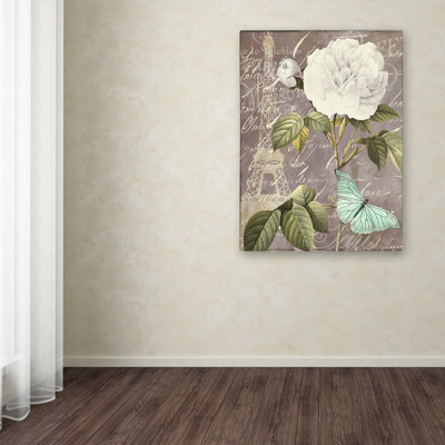"Jadaya White Rose" par Color Bakery, impression sur toile tendue