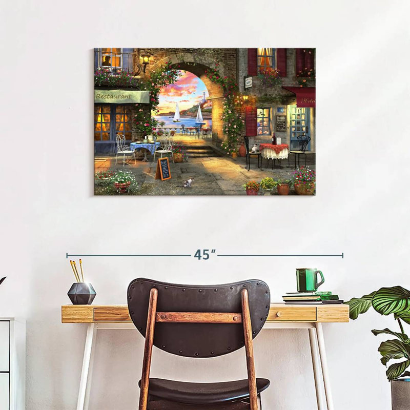 Sireci Mediterranean Evening, 24" H x 36" W
