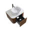 Meuble-lavabo moderne avec design incurvé et porte-serviettes gratuit
