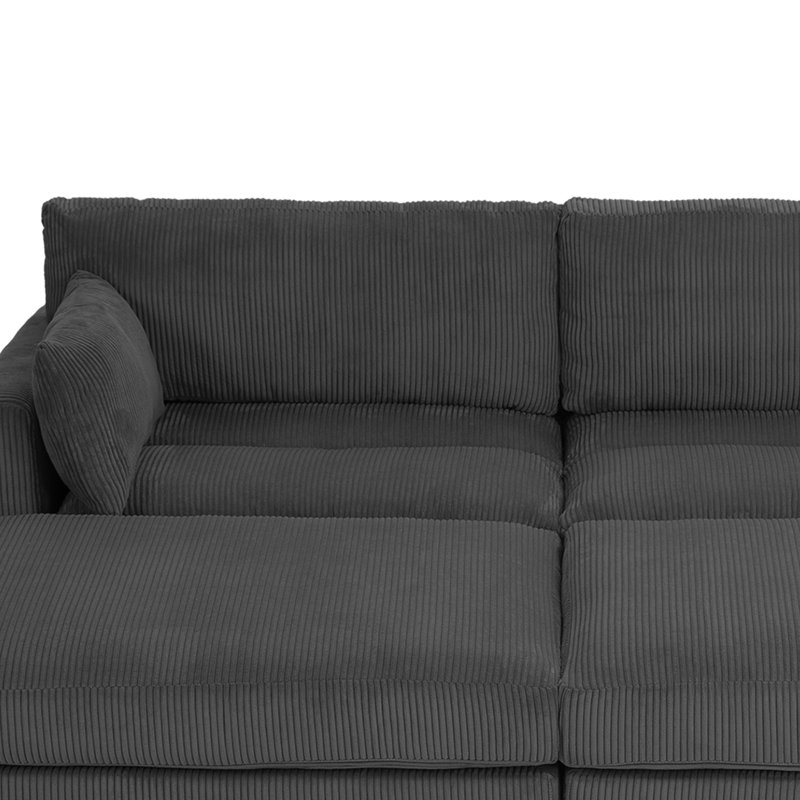Bentura 221.5Cm Square Arms Modular Sofa, Grey