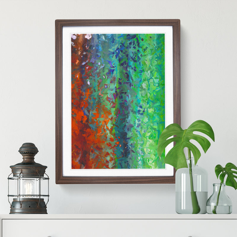 Without Proof Abstract - Wall Art, 36cm H x 27cm W, Walnut Framed Paper, White