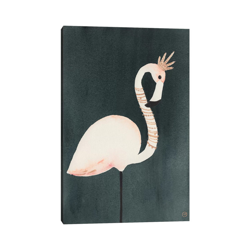 Flamingo And Crown by CreatingTaryn - Wrapped Canvas Print, 66.04cm H x 45.72cm W x 1.9cm D