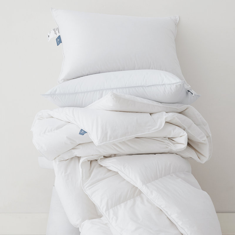 Luxury Bridal Comforter - 800 FP White Goose Down - German Milled Fabric, King