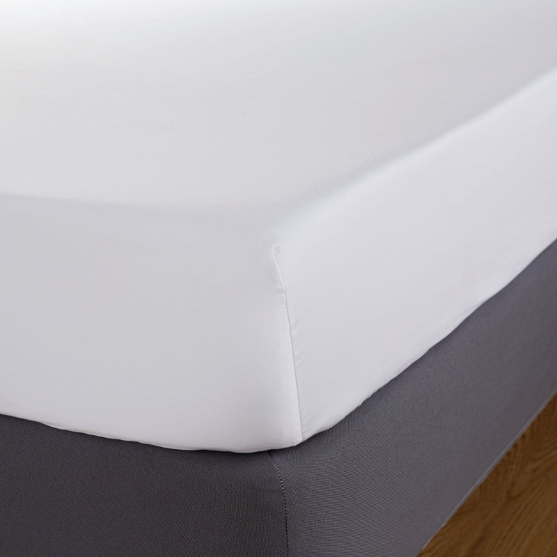 Avont Sateen Standard Fitted Sheet, Kingsize (5'), Ivory