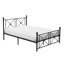 Mobilier de chambre à coucher traditionnel noir avec lit plateforme double 1pc-106972270