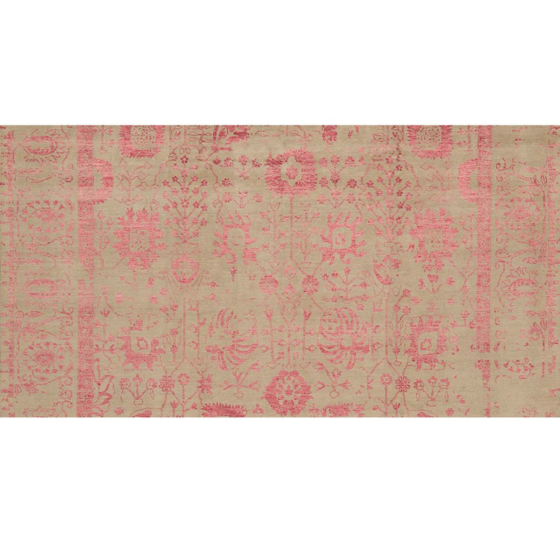 Hand Knotted Floral Area Rug