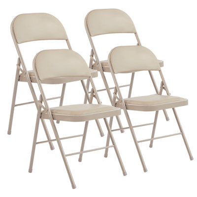 Chaises pliantes rembourrées en cuir, chaises pliantes robustes en métal, faciles à utiliser et à ranger, tant à l'extérieur qu'à l'intérieur, pour la maison, le bureau, la fête