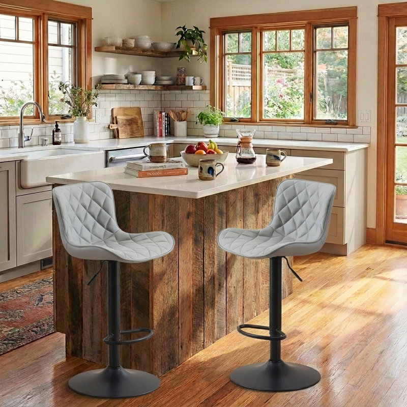 Tabouret de bar Denan, Gris, 2