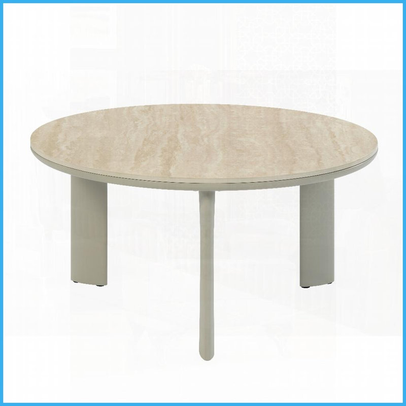 Table basse en céramique gris clair pour le salon, facile à nettoyer et amp; Design chic et moderne