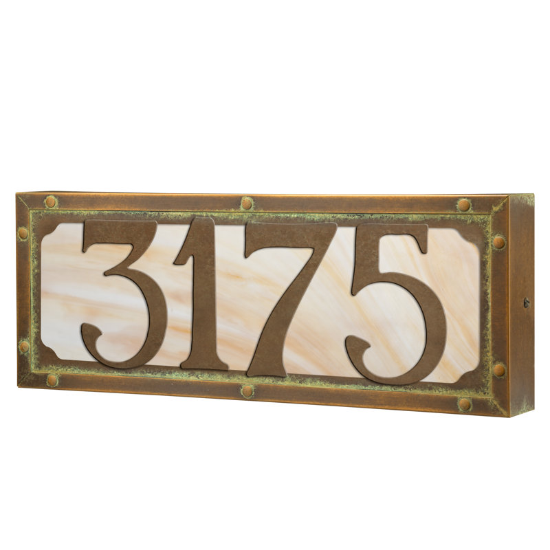 Rectangle Address Plaque Frame, New Verde/Yellow, Yes
