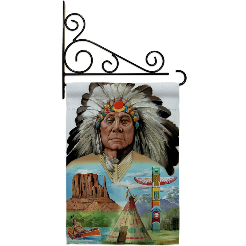 Double Sided 18.5'' H x 13'' W Polyester Flag Set