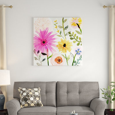 «Floral Pop I», peinture sur toile