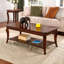 Traditional Coffee Table With Curved Legs-633500964