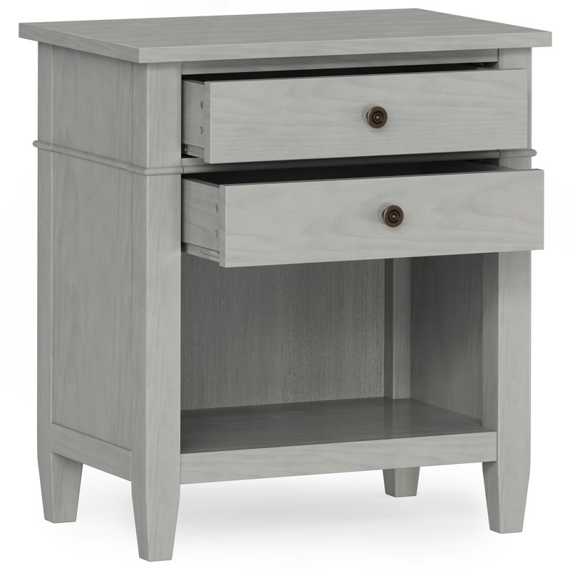 Carlton - Bedside Table - Fog Grey, Fog Gray