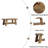 Rustic Tea Table,Spacious Coffee Table,2-Tier Center Table