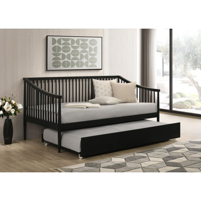 Delgado Windsor Twin Wood Daybed With Trundle Black