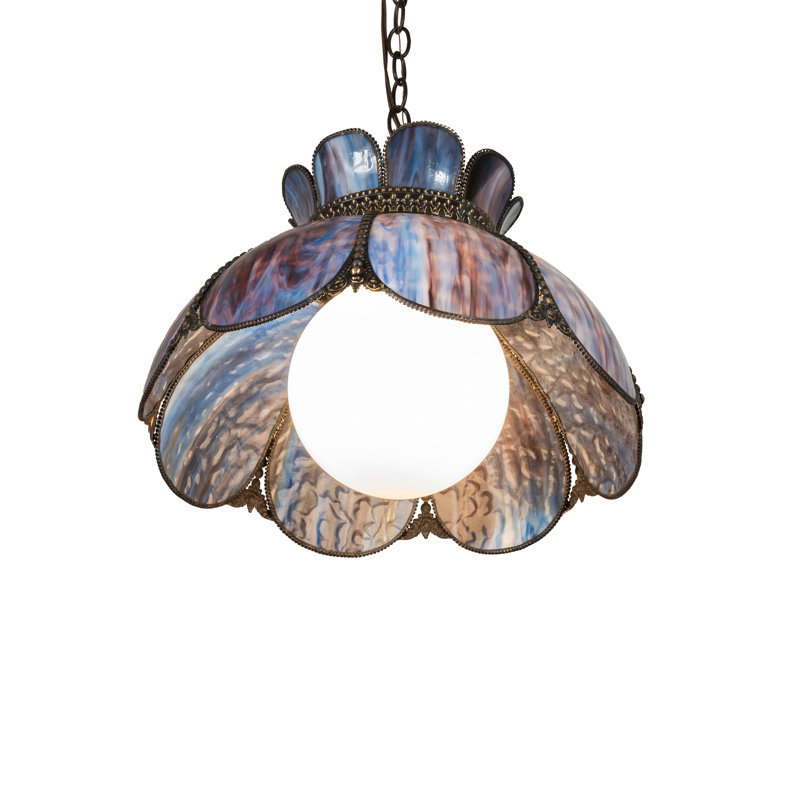 1 - Light Pendant, Brown/Blue/Purple