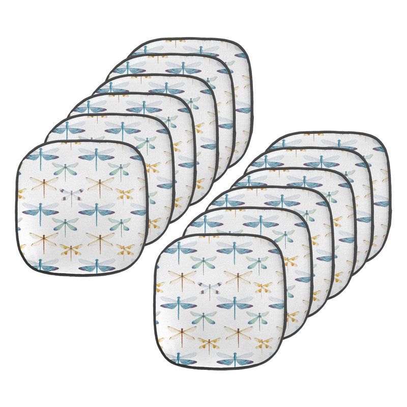 Coussin de siège papillon, Bleu / orange animal brûlé