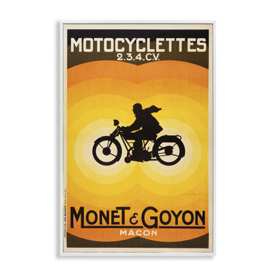 Publicité rétro sur moto, estampe numérique, conception de Marcus Jules