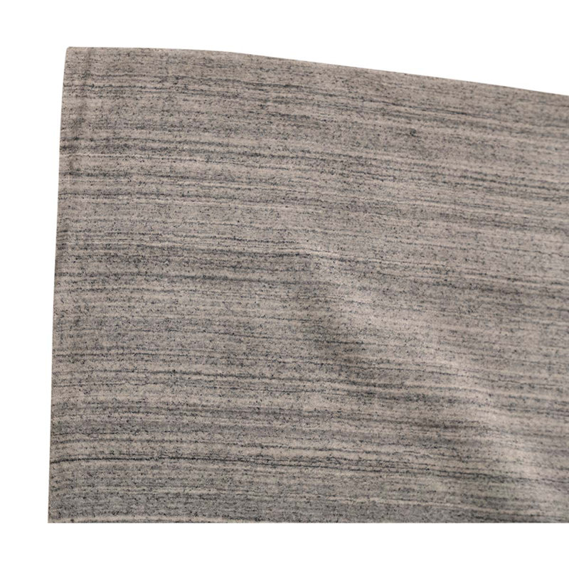 Tapis gris / gris foncé de haute qualité noué à la main