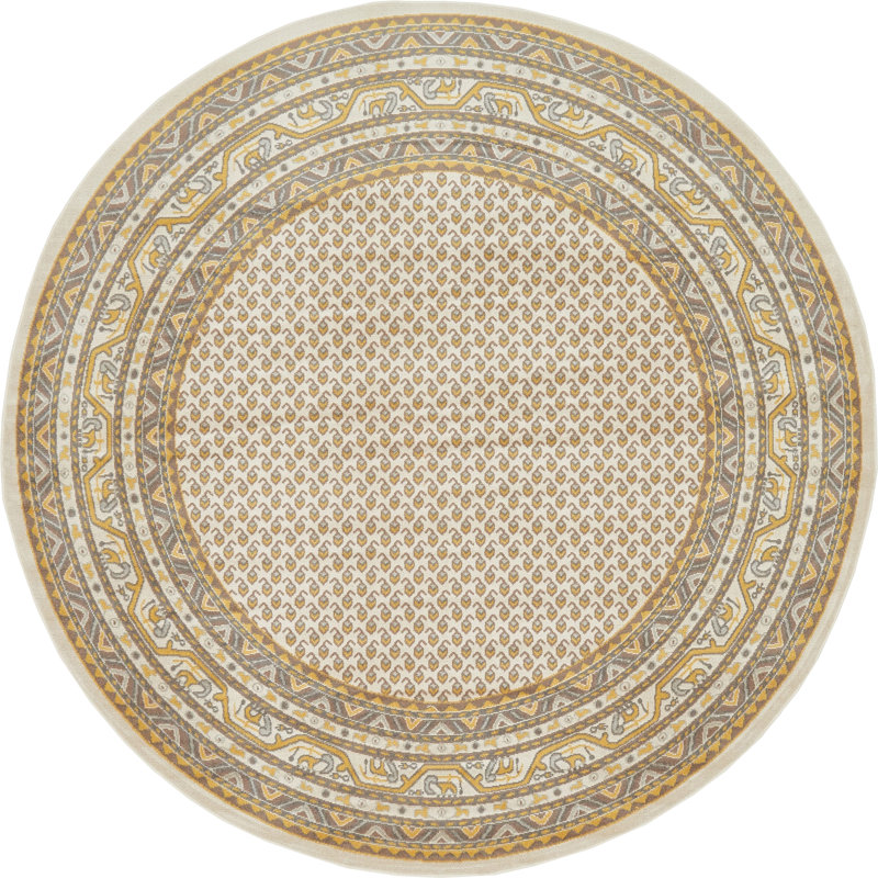 Tapis beige à motif géométrique Swinson, Rectangle de 8 pi x 10 pi