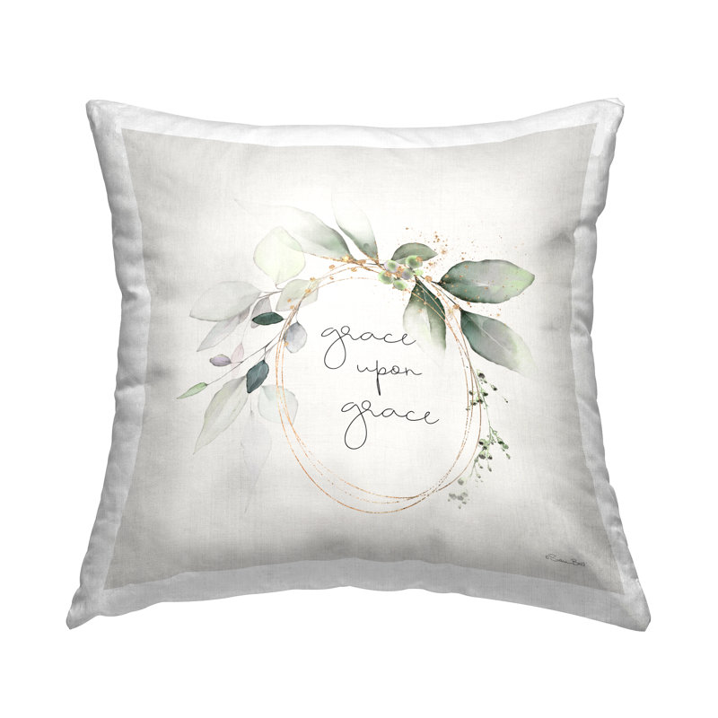 Coussin décoratif imprimé botanique Grace Grace par Susan Ball