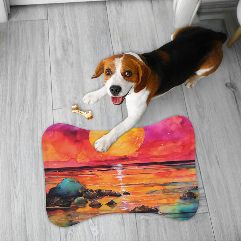 Twilight Hues - 1 Piece Bone Shape Feeding Mat