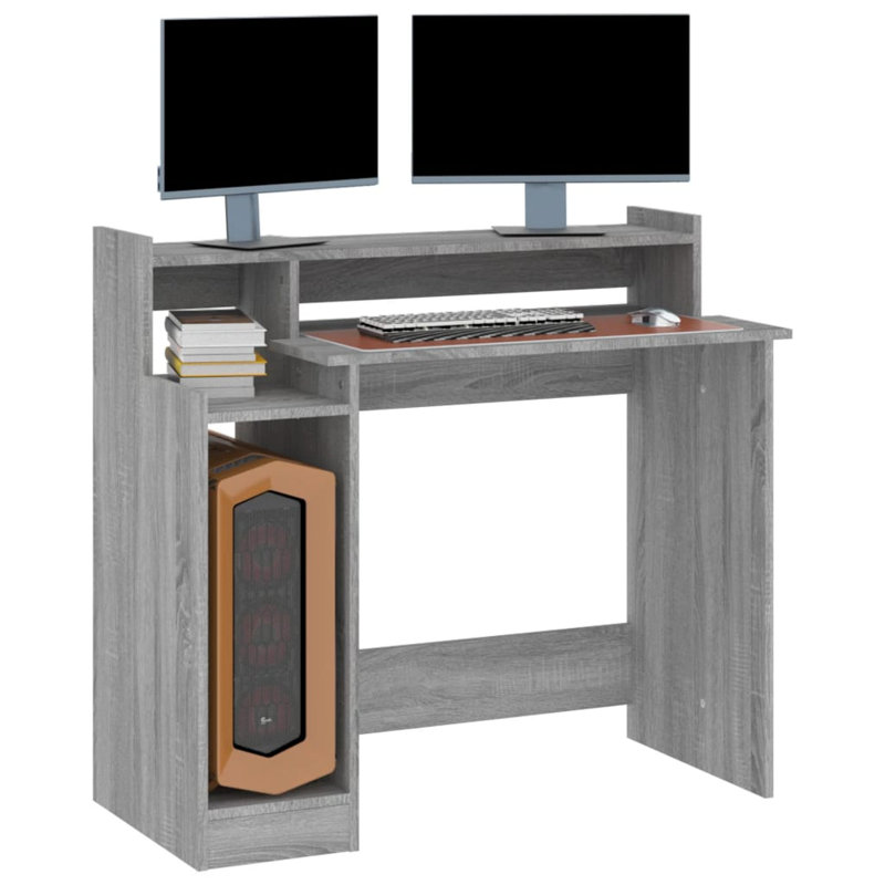 Aarohan Writing Desk, Grey Sonoma