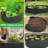 40 Gallon Large Fabric Grow Bags, 31 Inch Wide Heavy Duty Raised Garden Bed with Handles, Breathable Plant Container for Vegetables, Fruits, Flowers - Outdoor & Indoor Gardening Planter Pots,3PCS