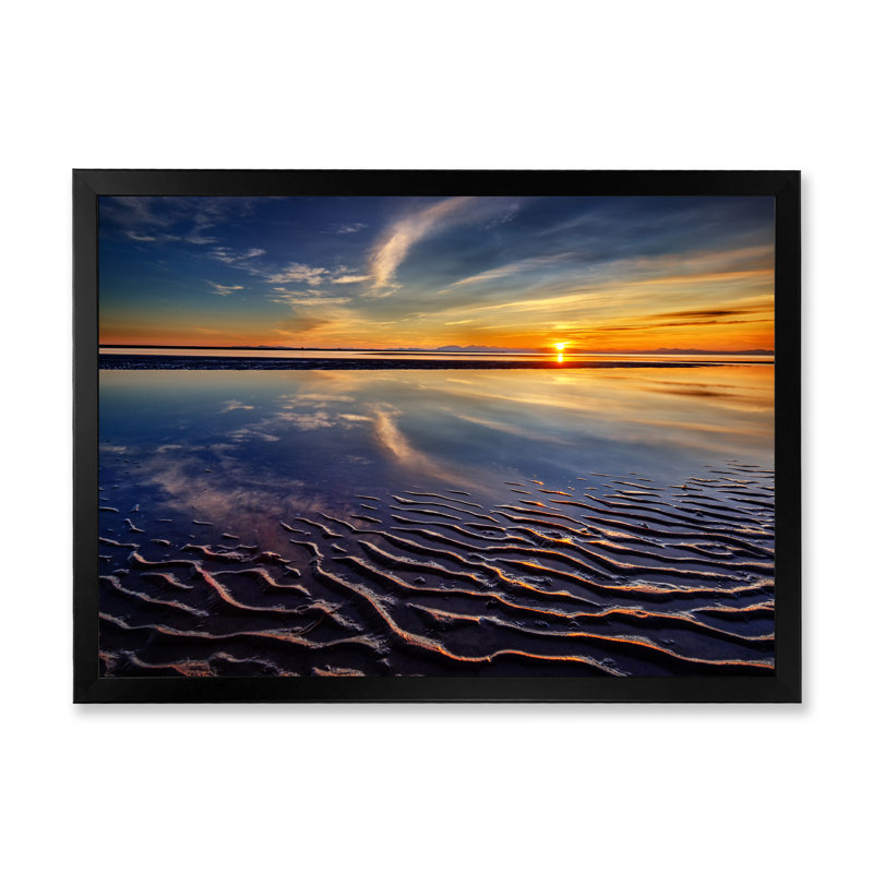 Coucher de soleil sur un beau ciel II - On, Impression noire sur toile encadrée, H 8 po x l 12 po x P 1 po