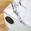 Table basse compacte en panneau de fibres à densité moyenne: 11,81 po x 11,81 po x 19,69 po, table d'appoint à texture élégante